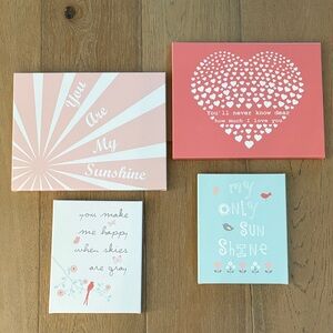 Set of Inspirational Wall Art Canvases